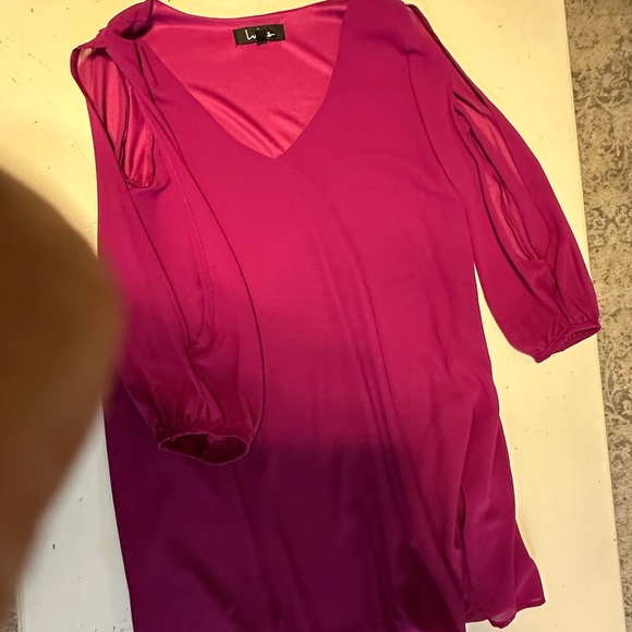 Lulu's Magenta High Low Dress - Picture 5 of 7